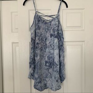 Wild fable sun dress XL, blue tie dye